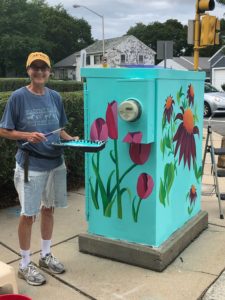 Anne Katzeff - painting transformer box 2021