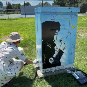 Nayda Cuevas - painting transformer box 2021